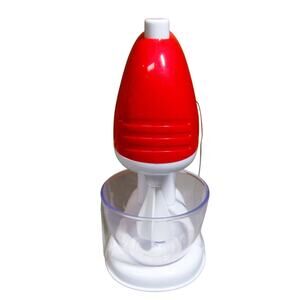 Ankyo Toy Stand Mixer Red and White Durable Plastic Battery Operated Mixing Bowl